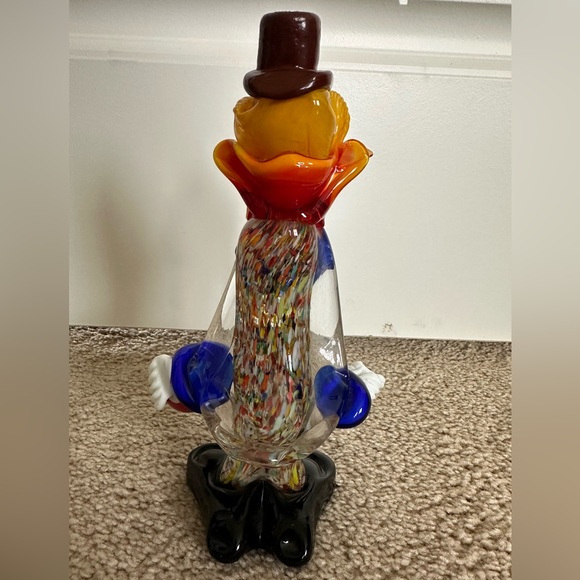 Murano Colorful Glass Clown Figurine - Picture 2 of 7